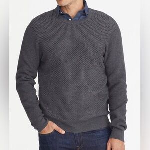 UNTUCKit Diamond Knit Sweater merino wool in grey men’s medium